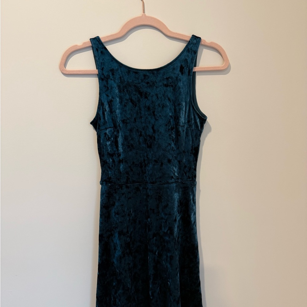 H&M Velvet Mini Dress - Deep Teal